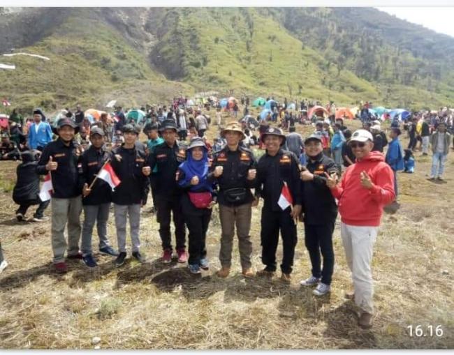 DISPERSIP IKUT ANDIL  UPACARA BENDERA HUT KE - 77 DI PUNCAK GUNUNG TALANG