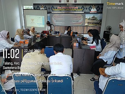 Sosialisasi Aplikasi Srikandi Di Kecamatan Gunung Talang dan Nagari Aia Luo Kecamatan Payung Sekaki - foto 2